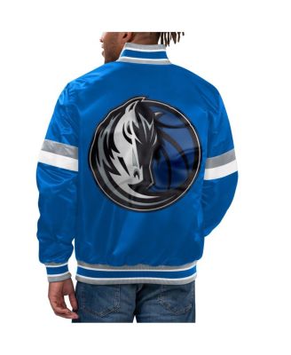 Men's Blue Dallas Mavericks Home Game Satin Full-Snap Varsity Jacket