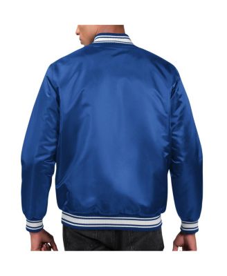 Men's Royal Indianapolis Colts Locker Room Satin Varsity Full-Snap Jacket