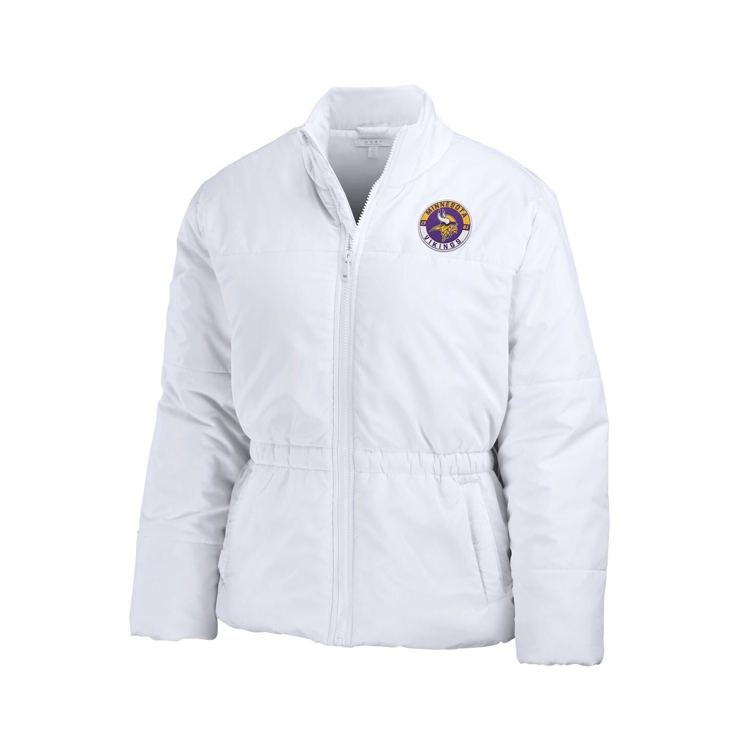 Женская куртка WEAR by Erin Andrews White Minnesota Vikings Packaway Full-Zip Puffer — фото 3
