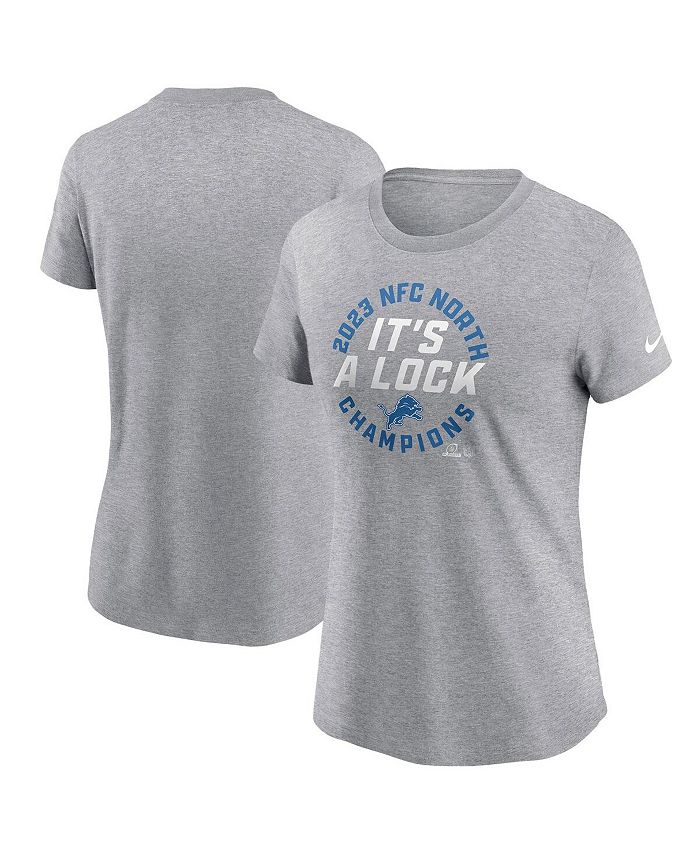 Nike Women's Gray Detroit Lions 2023 NFC North Division Champions ...