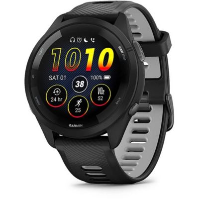 Garmin 265 Running Watch Black Silicone Strap Unisex Smart Watch Macy s