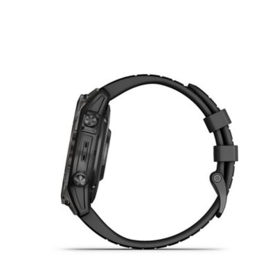 Gen 2 Sapphire Edition Carbon Gray DLC Titanium Unisex Smarwatch with Black Silicone Band
