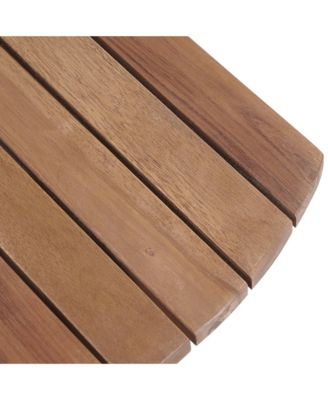 Monterey 20" Wide Natural Wood Outdoor Side Table for Garden Yard Patio Deck Balcony Shed Front Porch