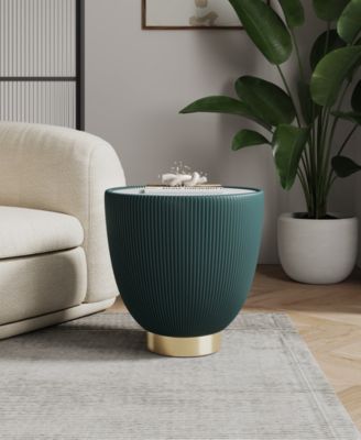 Anderson 18.43" Wide Leatherette Upholstered End Table