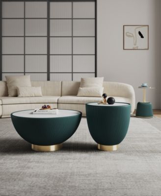 Anderson 3-Piece Leatherette Upholstered Coffee Table and End Table Set