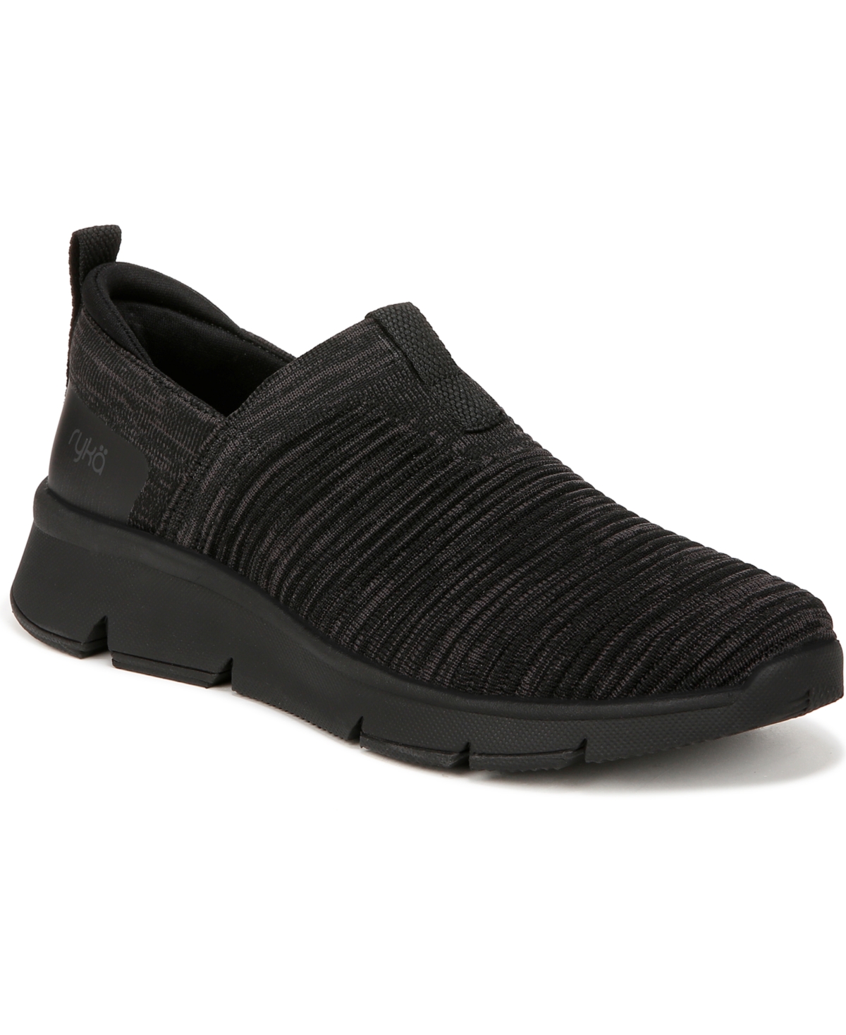 Ryka Women's Captivate Slip-ons In Black Heather Knit Fabric