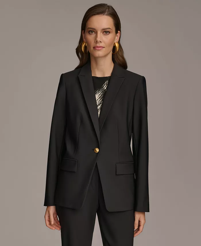 Women's One Button Blazer - thumbnail 4