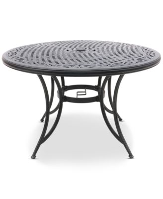 Wythburn Mix and Match 48" Round Cast Aluminum Outdoor Dining Table, Created for Macy's