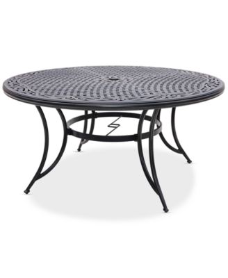 Wythburn Mix and Match 60" Round Cast Aluminum Outdoor Dining Table
