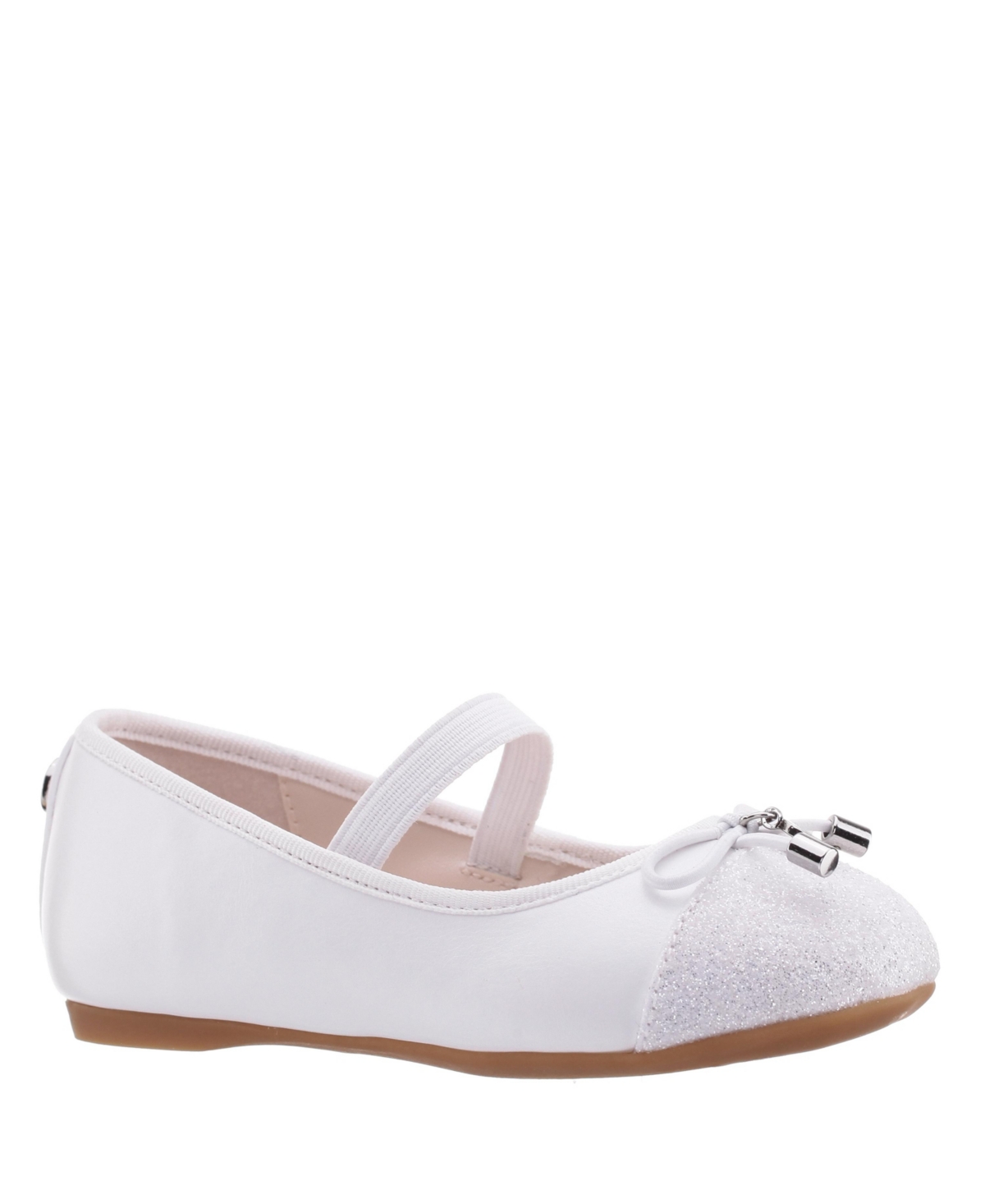 Shop Nina Toddler And Little Girls Casual Ballet Flats In White