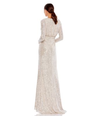 Women's Ieena Sequined Long Sleeve Gown
