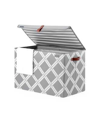Folded Large Storage Trunk with Lid Box Weave