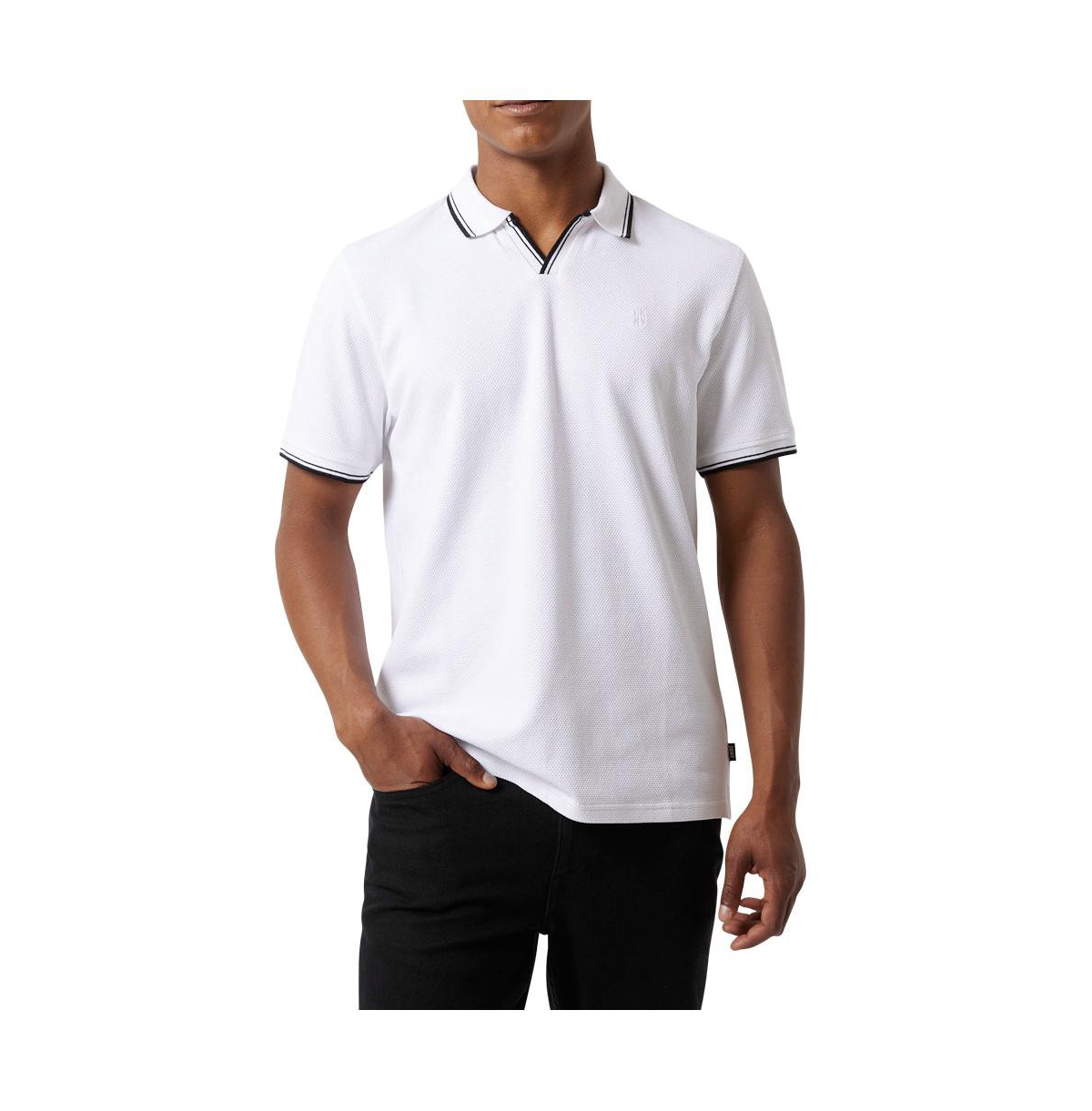 Men's Buchanan Textured Short Sleeve Polo - White