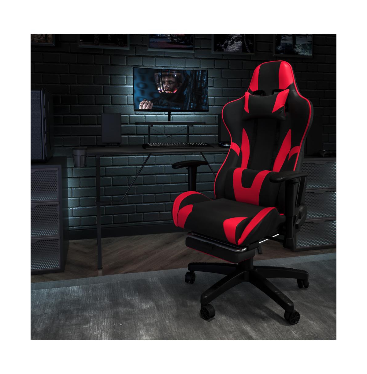 Z300 Gaming Racing Office Ergonomic Pc Chair With Reclining Back And Footrest