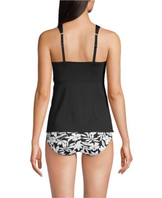Women's Long Flutter Scoop Neck Tankini Top