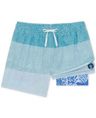 Men's The Whale Sharks Quick-Dry 5-1/2" Swim Trunks with Boxer Brief Liner 