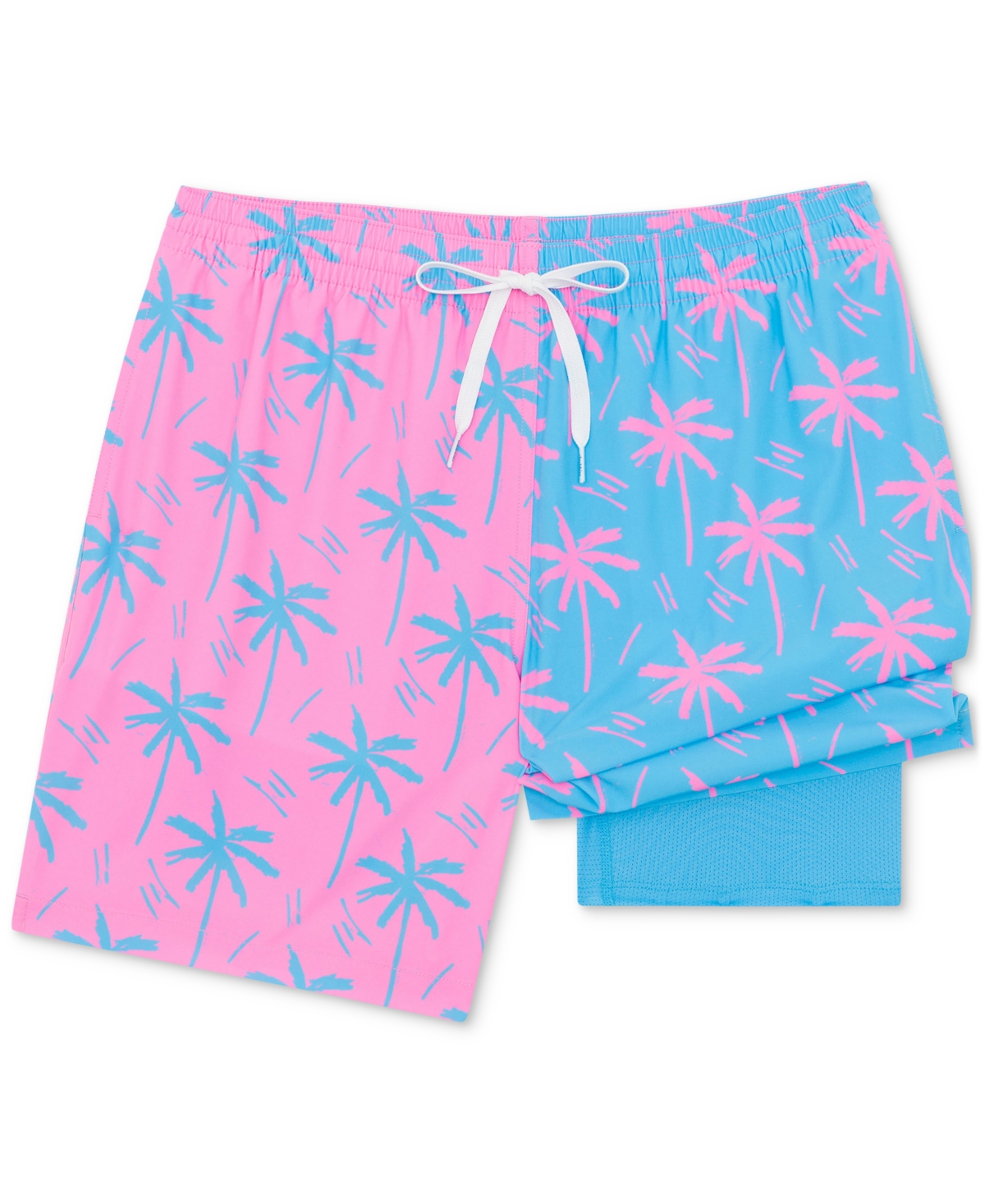 Shop Chubbies Men's The Prince Of Prints Quick-dry 5-1/2" Swim Trunks With Boxer Brief Liner In Bright Blue