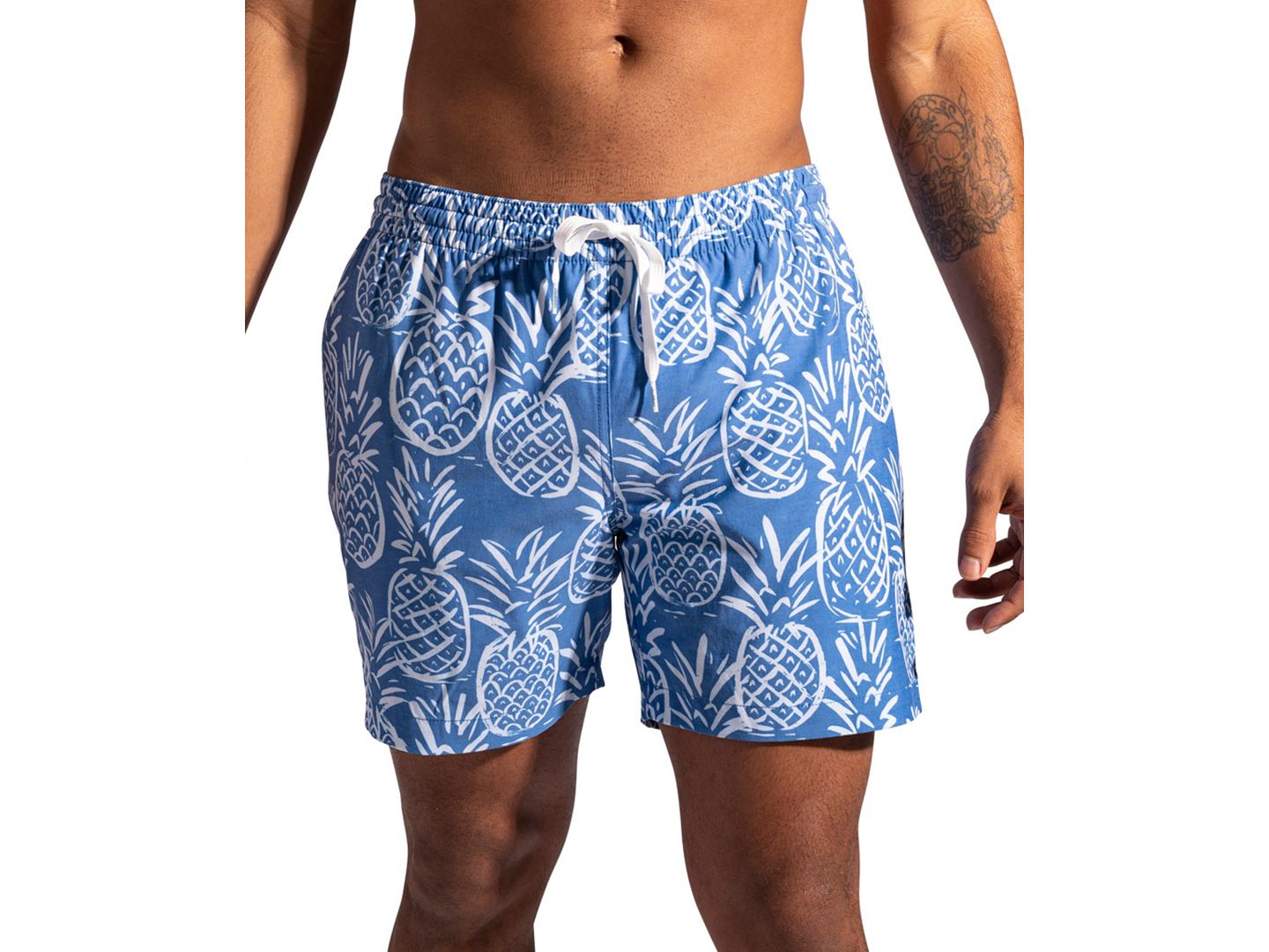 Плавки-боксеры The Thigh-Naples 5-1/2" для мужчин — Chubbies, цвет: Средний синий — фото 4