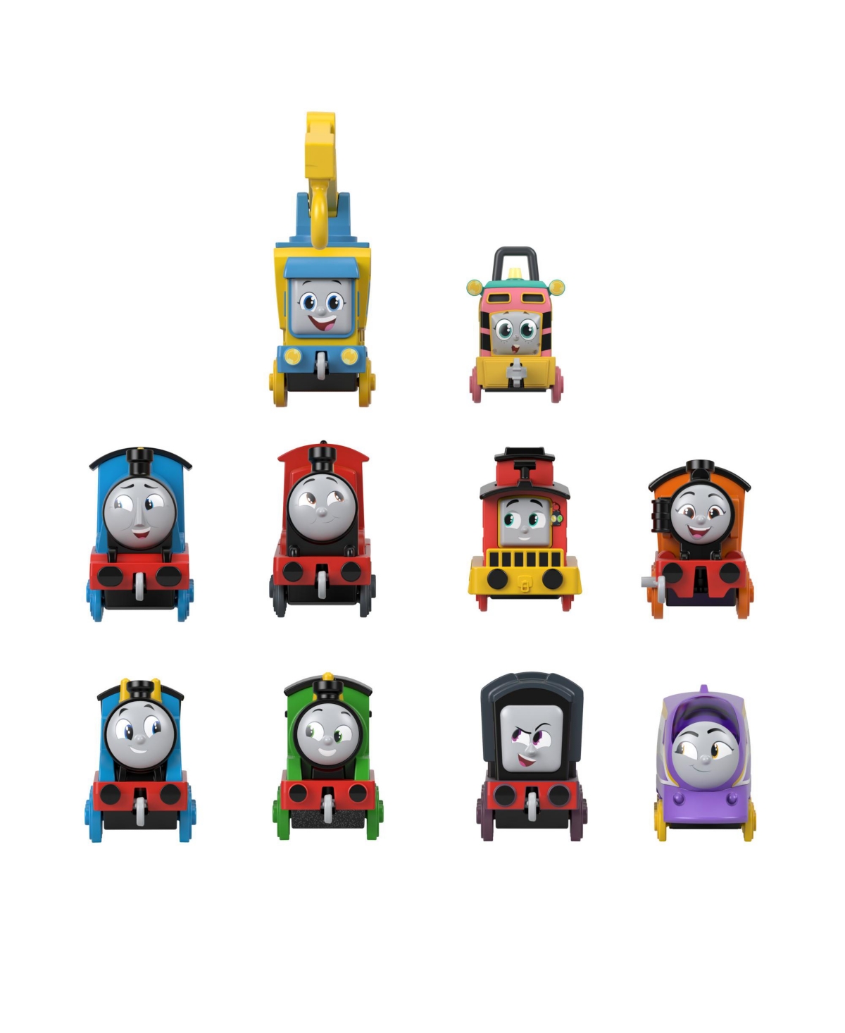 Shop Fisher Price Thomas & Friends The Track Team Engine Pack, 10 Diecast Push-along Toy Trains Vehicles In Multicolor