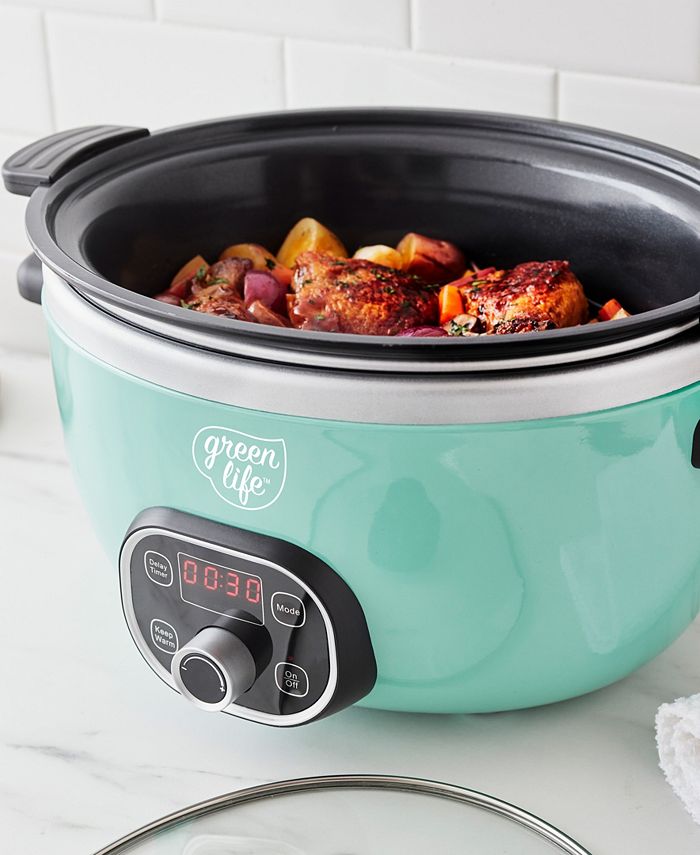 GreenLife Cook Duo Healthy 6qt Ceramic Nonstick Slow Cooker Macy