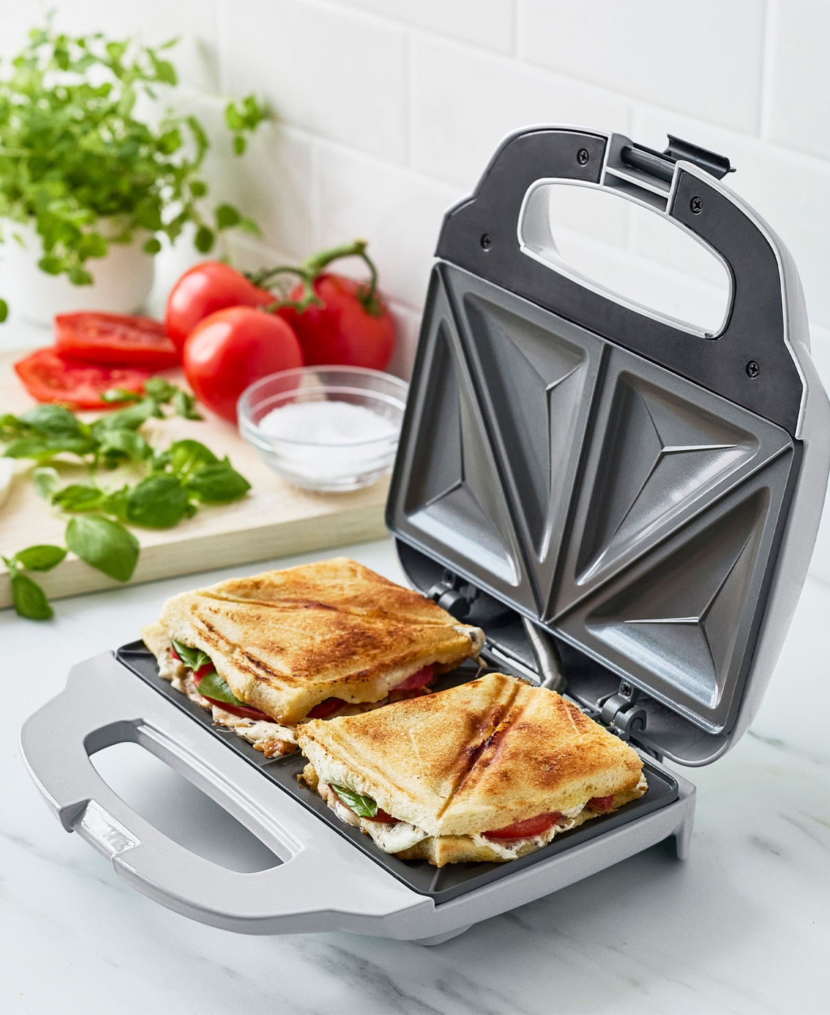 Shop Greenlife Electric Sandwich Maker In Silver