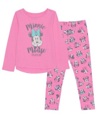 Babyhug Full Sleeves Top & Leggings Minnie Mouse Print - Pink