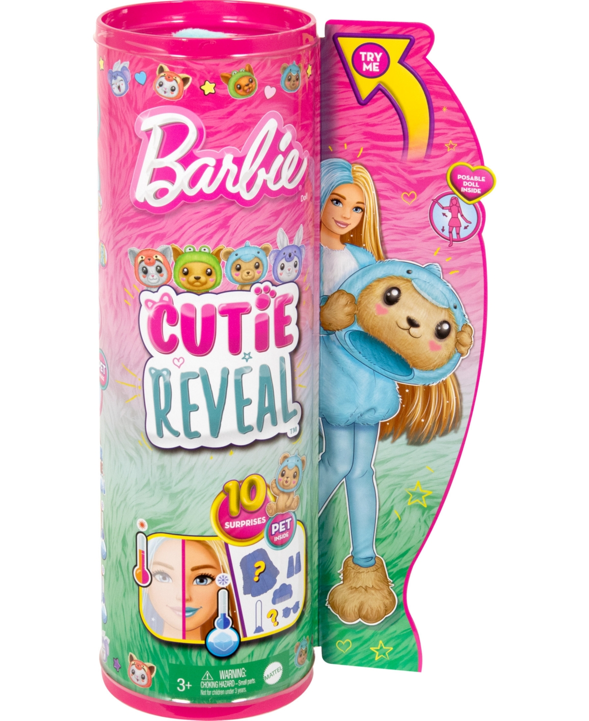 Shop Barbie Cutie Reveal Costume-themed Series Doll And Accessories With 10 Surprises, Teddy Bear As Dolphin In Multi