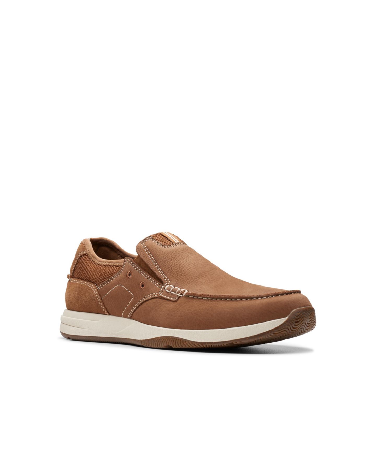 Мужские кроссовки Clarks Collection Sailview Step Slip On, цвет: Рыжевато-коричневый нубуковый — фото 1