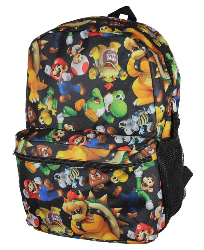 Nintendo Super Mario Bros. Backpack All Over Character Print 16