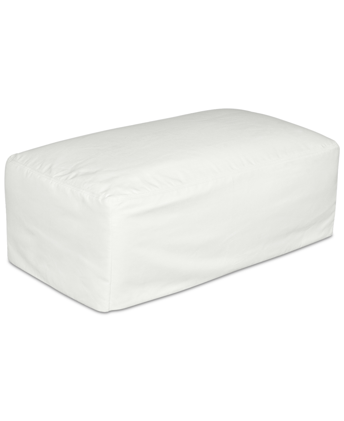 Shop Macy's Brenalee Performance Fabric Slipcover Ottoman In Peyton Cream