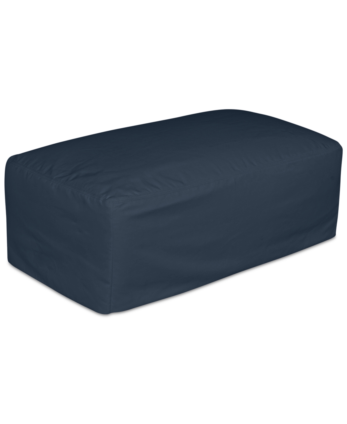 Shop Macy's Brenalee Performance Fabric Slipcover Ottoman In Peyton Navy