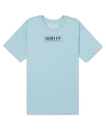Hurley T-Shirt Uomo Everyday H20-Dri Alliance Slub – Bliss Blue, 60% Cotone 40% Poliestere