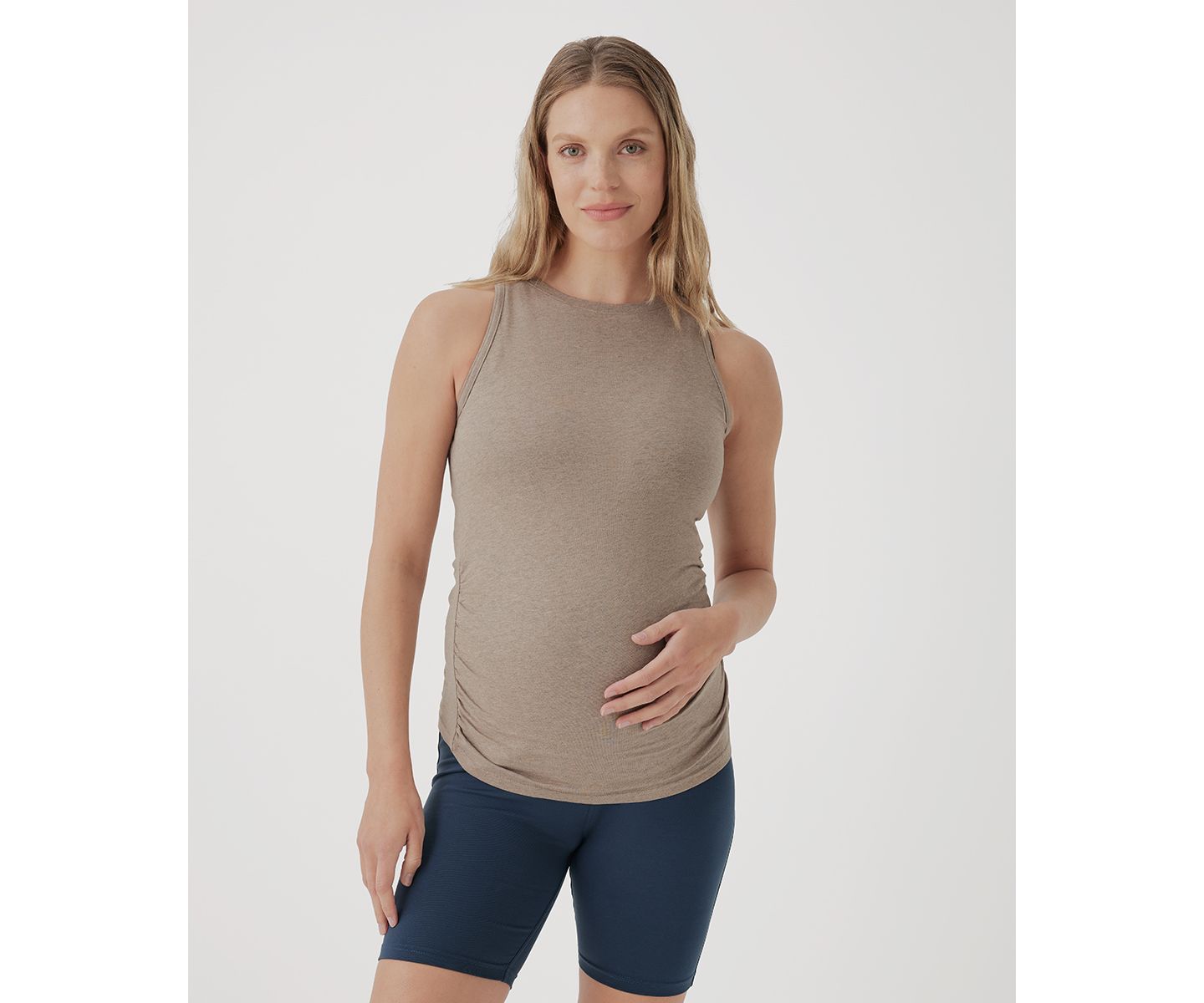 Женский топ Pact Maternity Organic Cotton Everyday Tank, цвет: Меланжевый — фото 1