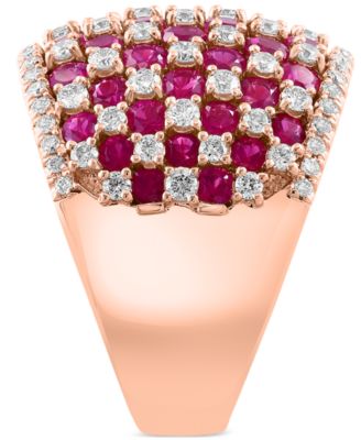 EFFY&reg; Emerald (3-3/4 ct. t.w.) & Diamond (1-1/5 ct. t.w.) Statement Ring in 14k Gold