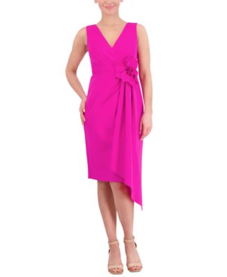 Jessica Howard - Women's Rosette Sash Sheath Dress