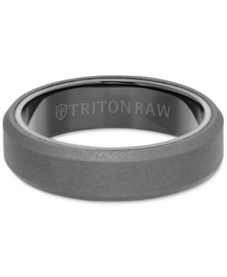 Men's Sandblast Finish Wedding Band in Tungsten Carbide