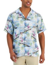 Tommy Bahama Men's 100% Silk Short-Sleeve Catalina Twill Shirt, Created for  Macy's - Macy's