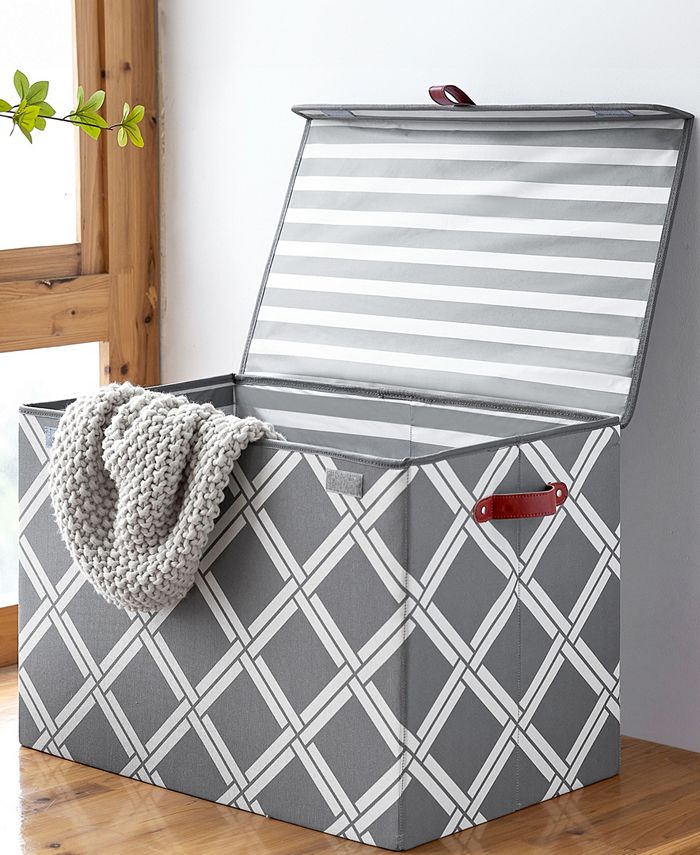 Nautica Folded Large Storage Trunk with Lid Box Weave - Macy's
