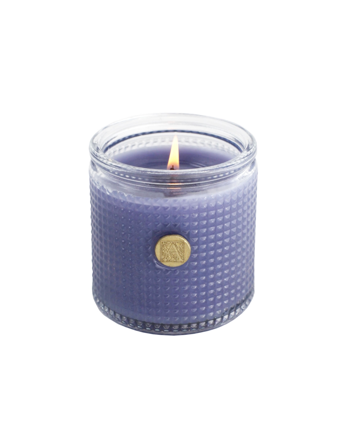 Elegant Essentials Lavender Bouquet Textured Glass Candle, 6 oz - Light Purple