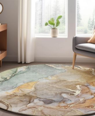 Odyssey Washable OY1 8' x 8' Round Area Rug