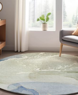 Odyssey Washable OY10 8' x 8' Round Area Rug