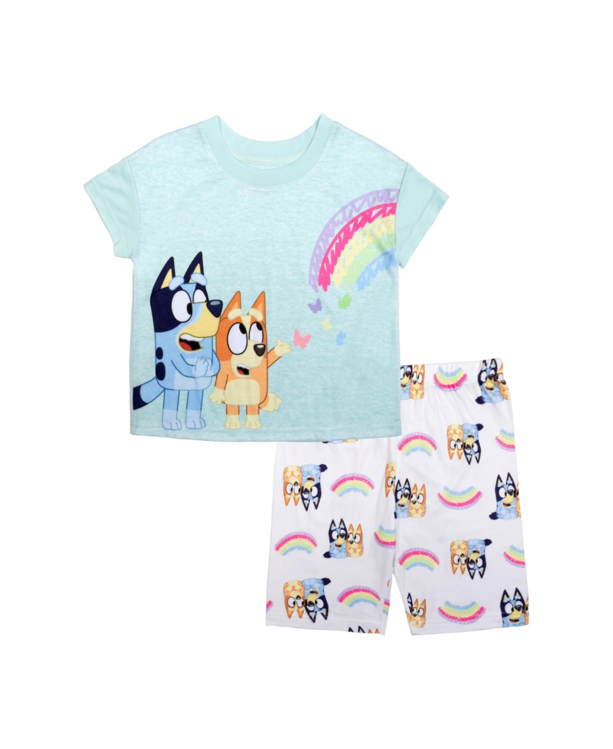 Shop Bluey Little Girls 2pc Biker Shorts Pajama Set In Assorted