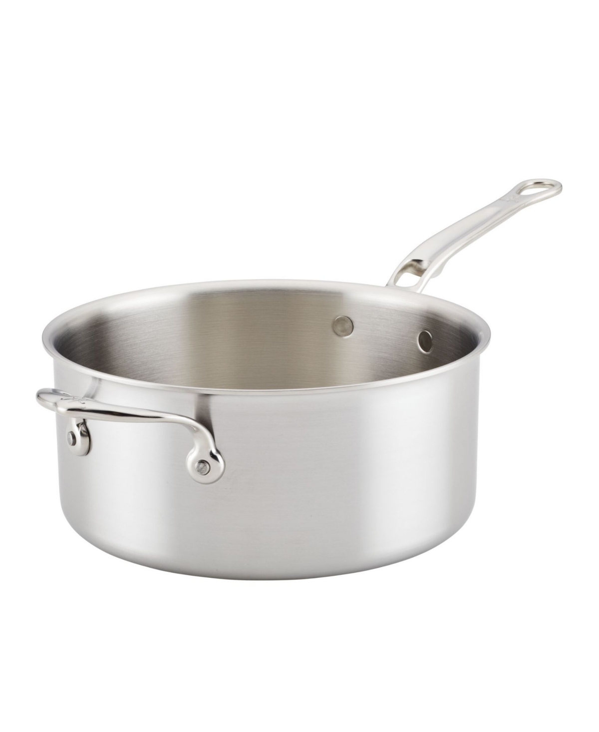 Shop Hestan Thomas Keller Insignia Commercial Clad Stainless Steel 4-quart Open Sauce Pot With Helper Handle In No Color