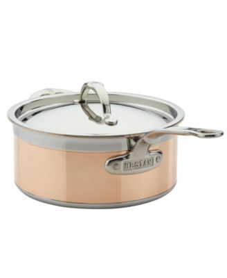 CopperBond Copper Induction 4-Quart Covered Saucepan with Helper Handle