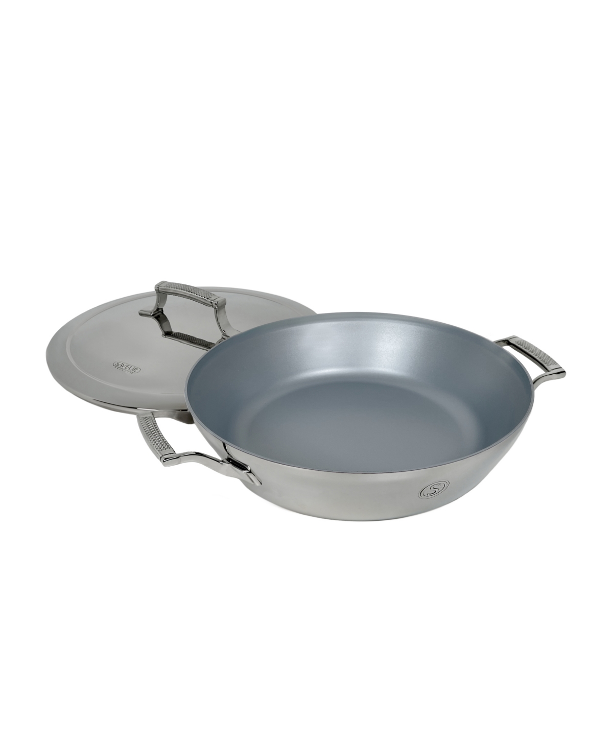 Saveur Selects Tri-ply Stainless Steel 12" Non-stick Everyday Pan With Lid