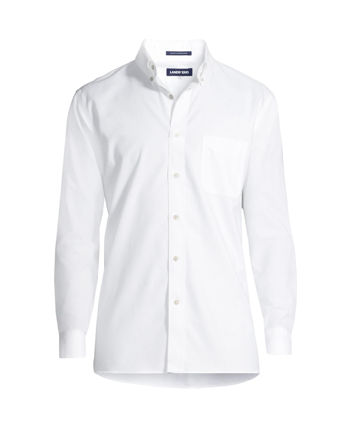 Men's Tall Traditional Fit Solid No Iron Supima Oxford Dress Shirt - White