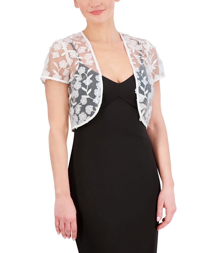 Eliza J Women's Floral CapSleeve Shrug Macy's
