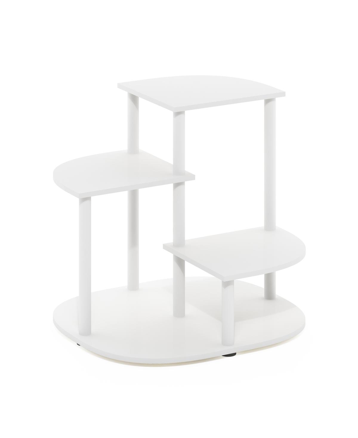 Celuka 3-Tier Indoor Outdoor Potted Plant Stand Holder for Multiple Plants, White & Virgin White - White