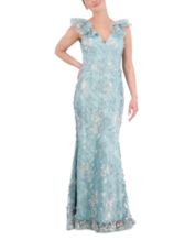 Floral appliqué lace gown eliza j 2025