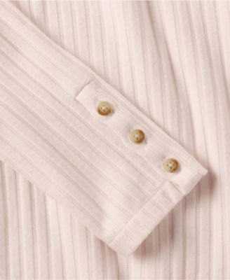 Women's Long Sleeve Wide Rib Cowl Neck Tee